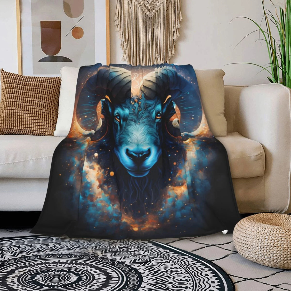 Double Layer Plush Throw Blanket, 50" x 40" Y197911