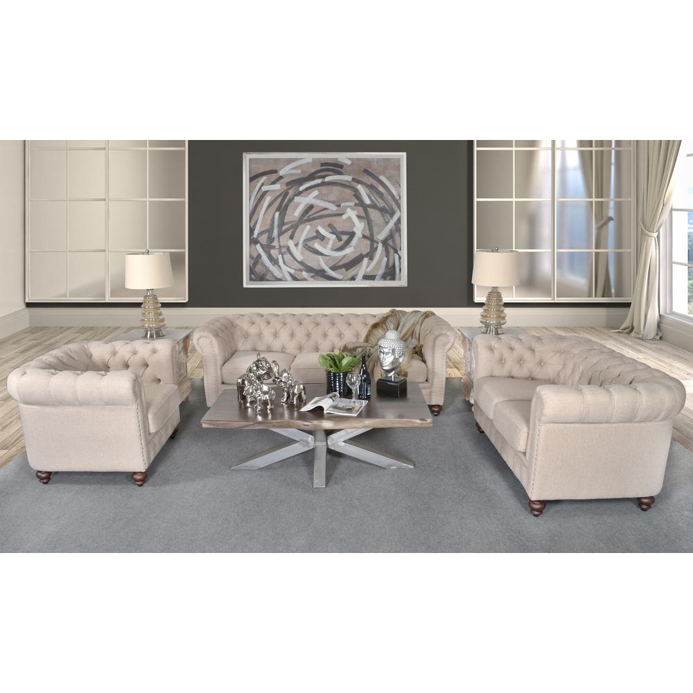 Dark Linen Loveseat P22421