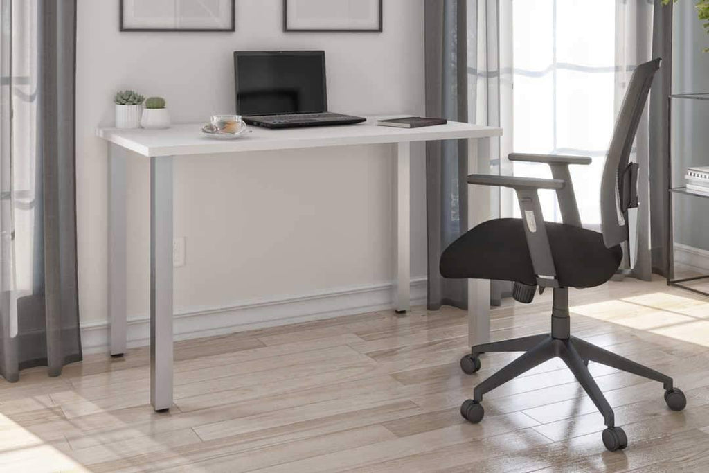 24x22 x 48x22 Table with Square Metal Legs in Black M2952