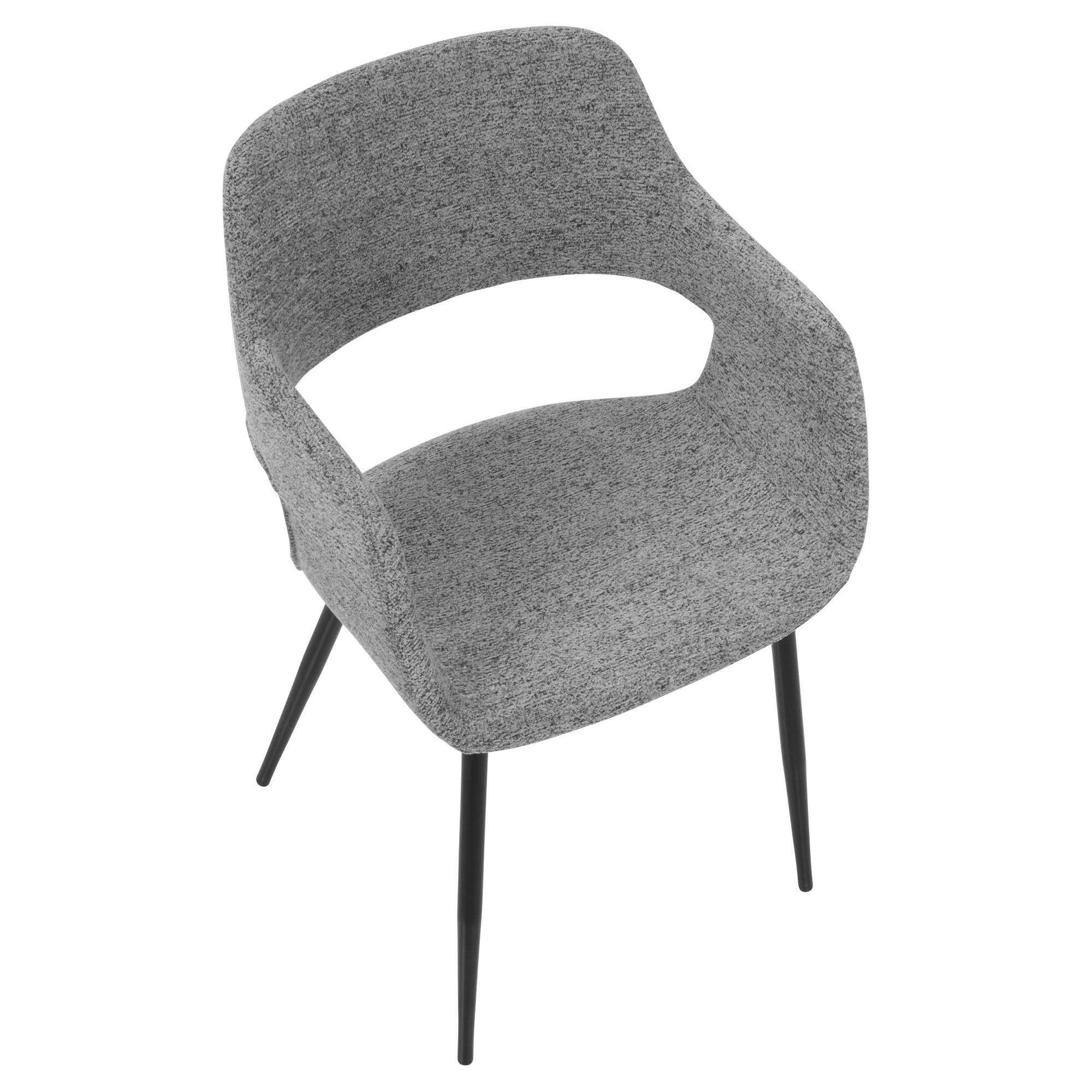 Gray Fabric Dining Chair Set of 2 N357105
