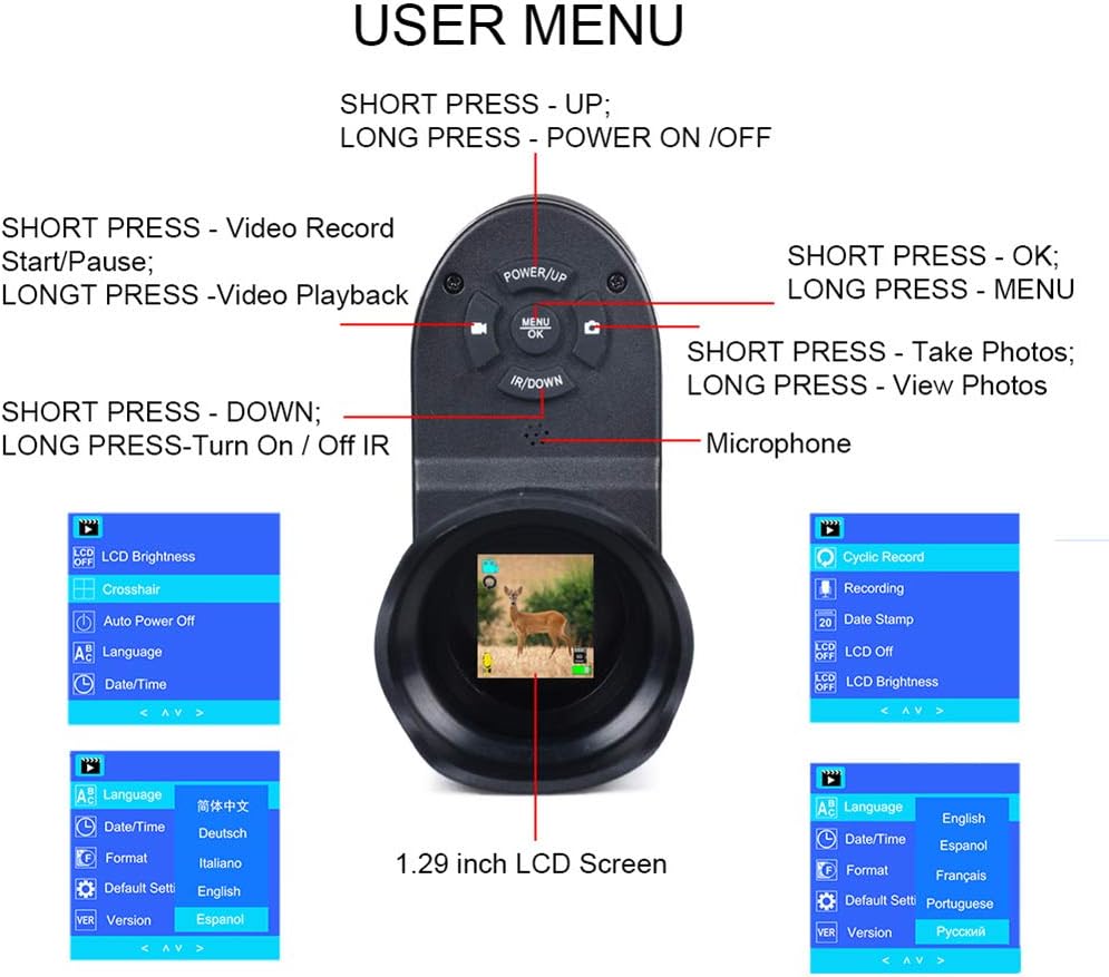 Digital Night Vision Monocular Scope Camera with 32GB Memory Card V231
