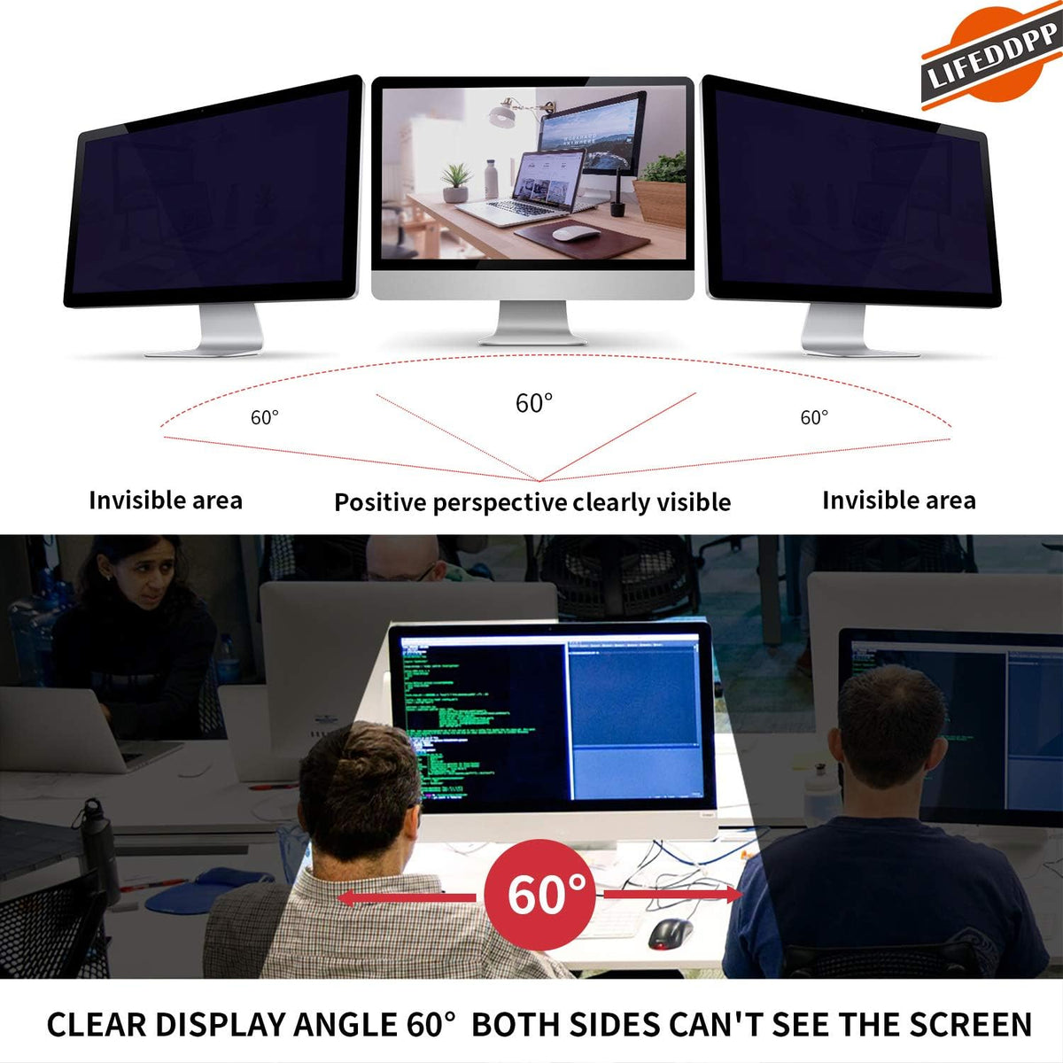 21.5 Inch Anti-Glare Privacy Screen Filter for 16:9 Monitor, Pack of 2 B97826