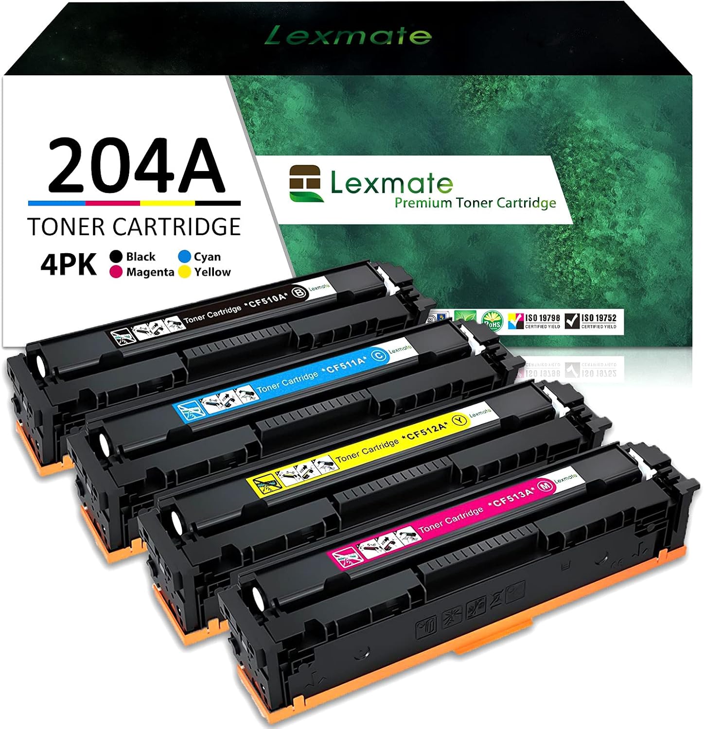 4 Pack Compatible Toner Cartridges for Printer (CMYK) L96653