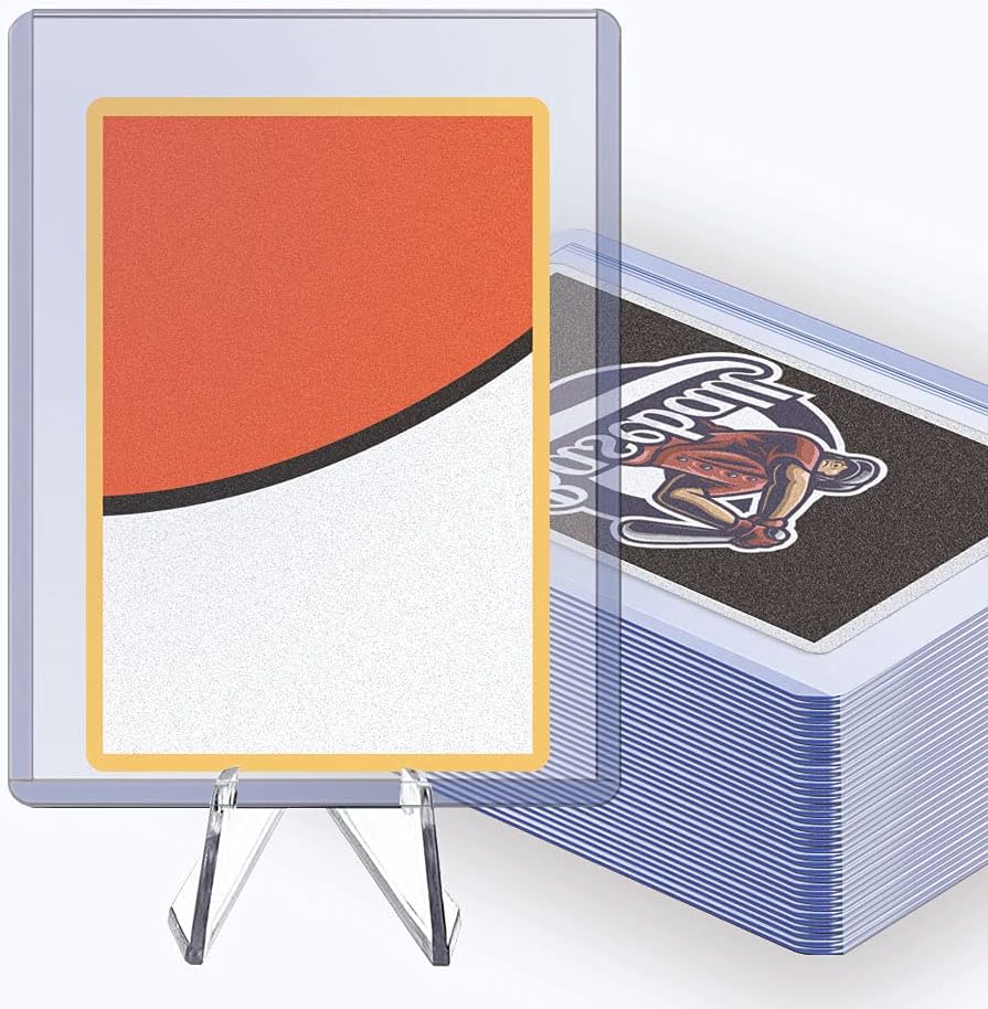 150 Count TopLoaders Card Sleeves and 200 Count Clear Soft Sleeves for Trading Card, Protective Sleeves Holder, Pack of 2 V4051