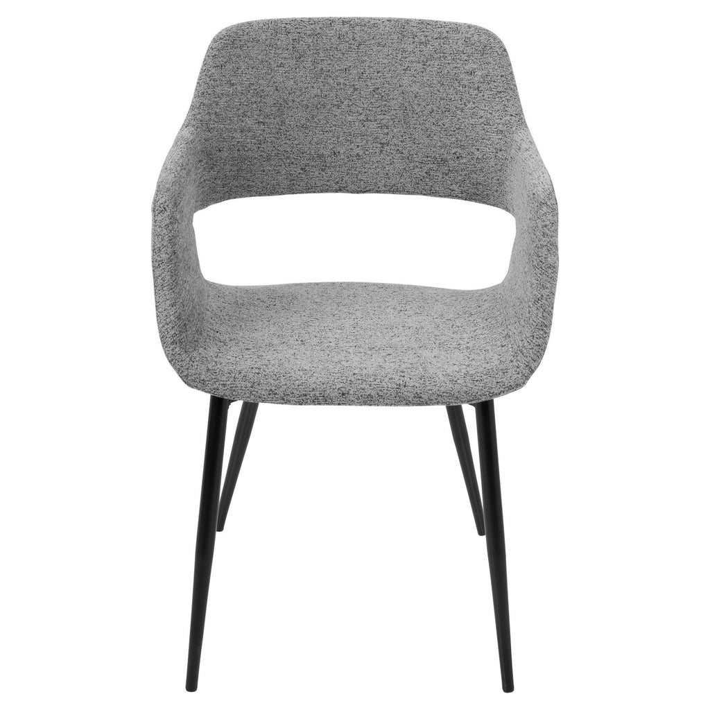 Gray Fabric Dining Chair Set of 2 N357105