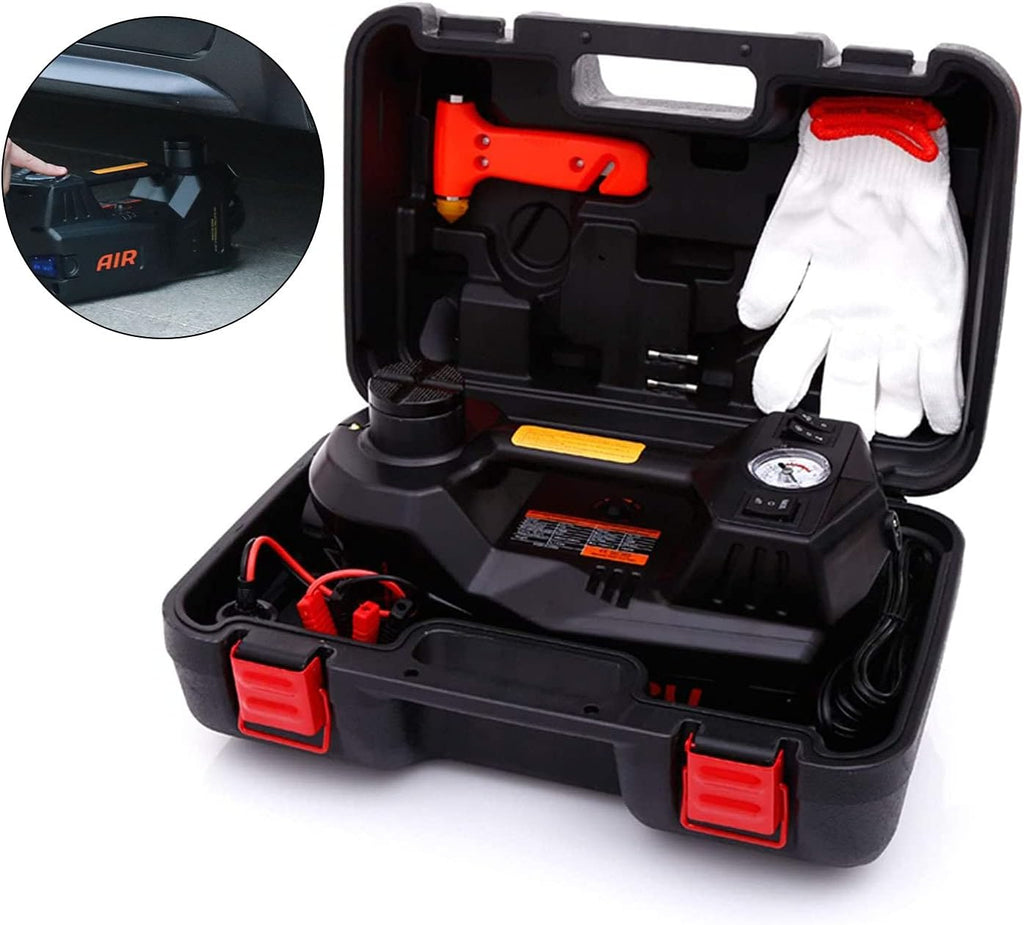 5 Ton Electric Hydraulic Car Jack Kit with Integrated Tire Pump J124