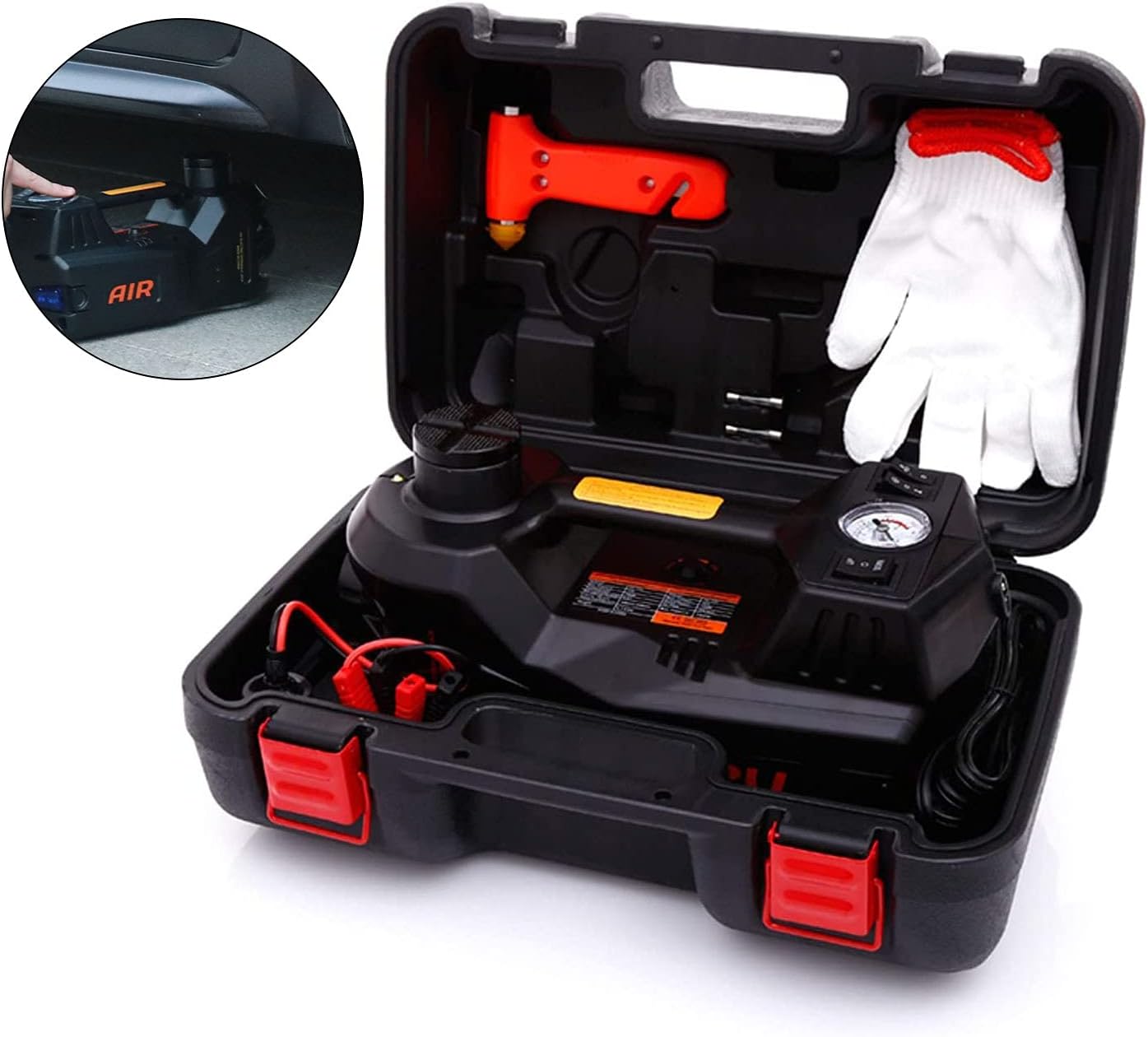 5 Ton Electric Hydraulic Car Jack Kit with Integrated Tire Pump J124