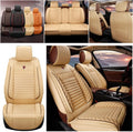 Black Red Waterproof PU Leather Car Seat Cover D97163