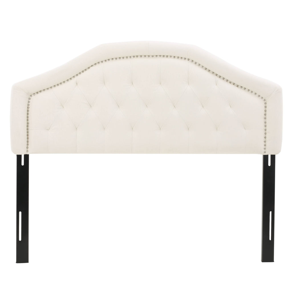 Ivory Fabric Queen/Full Headboard C361051
