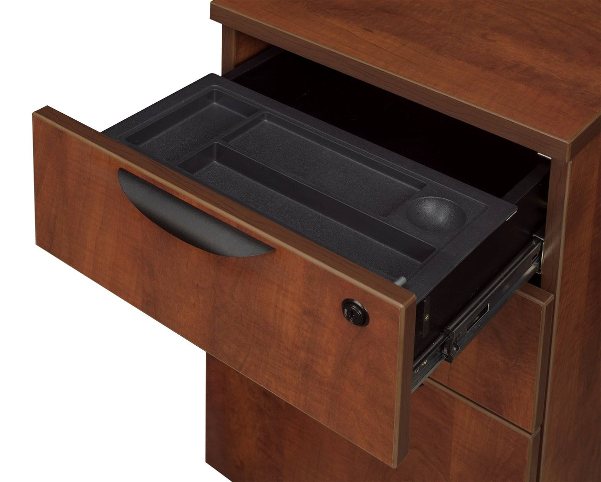 Mahogany Deskside Box File Cabinet K426