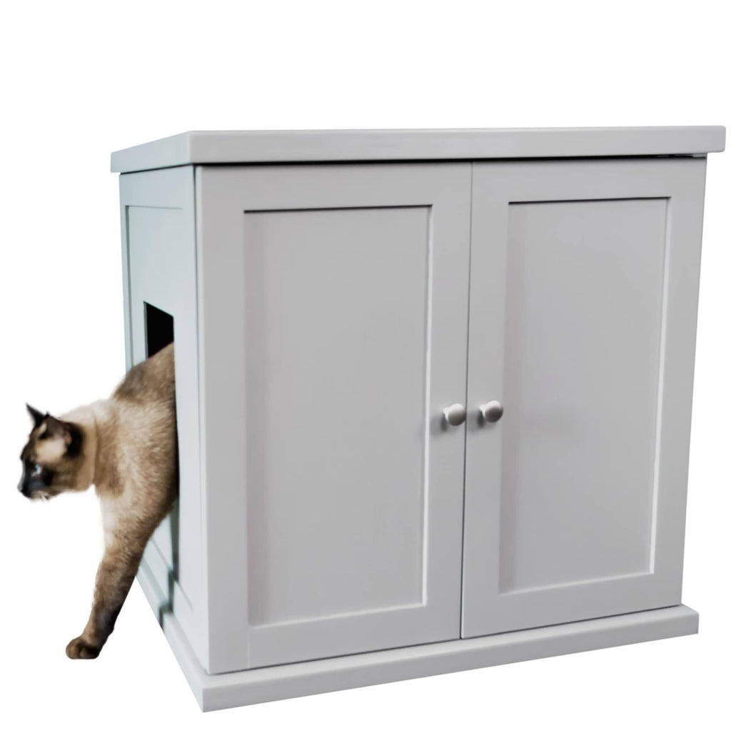 White Large Cat Litter Box P528549