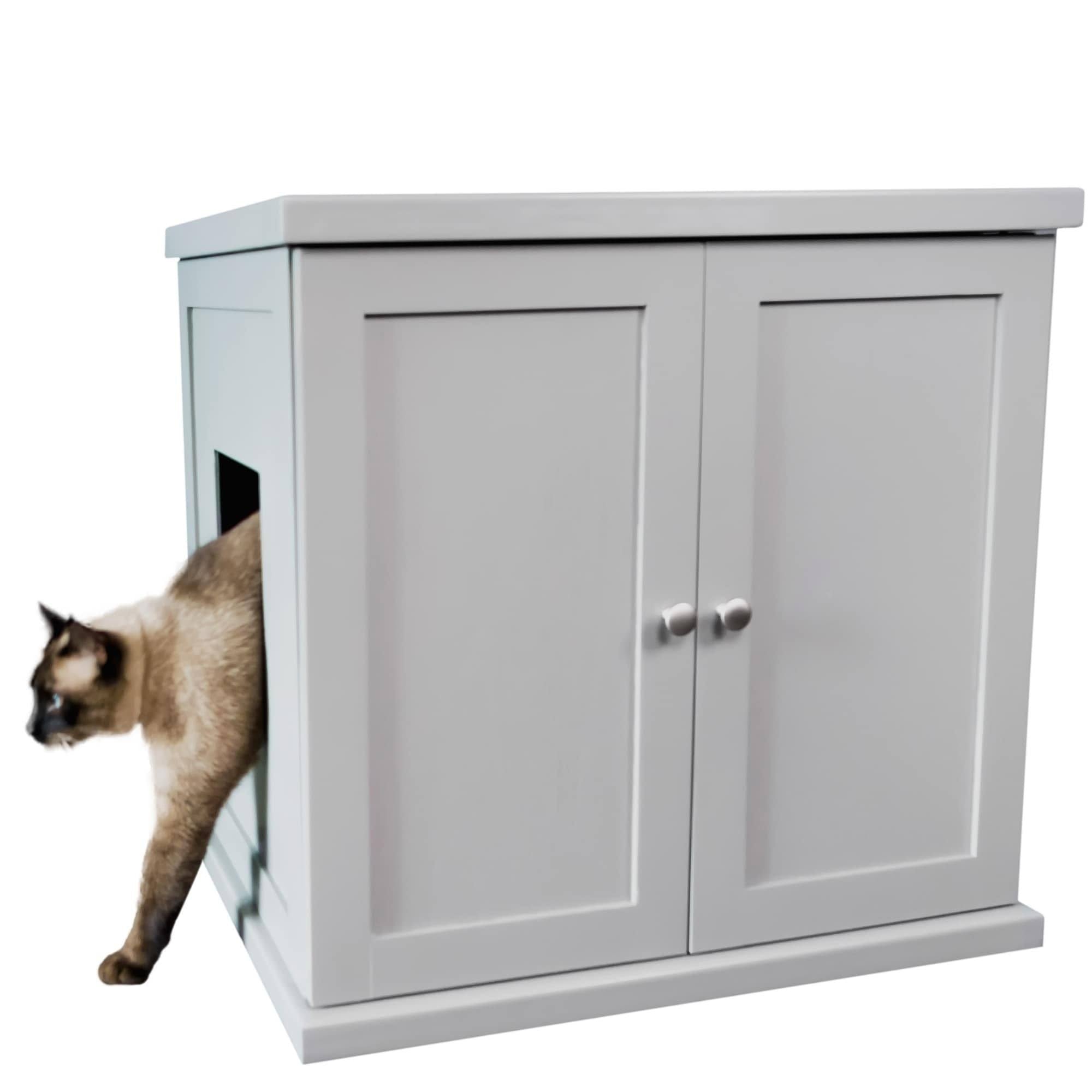 White Large Cat Litter Box P528549