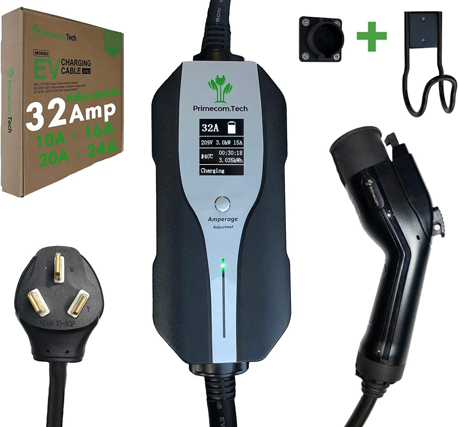 Level 2 Electric Vehicle Charger with 30 Ft Cable H89609