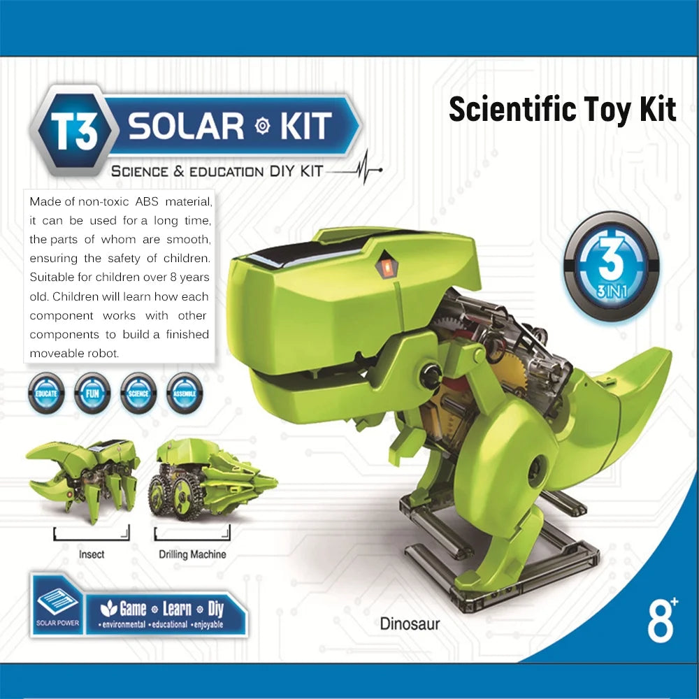 3 in 1 Solar Robot DIY STEM Science Toy Set P9473