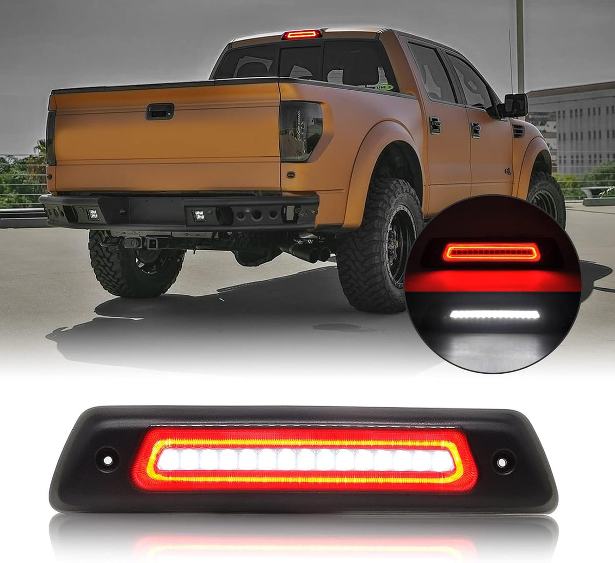 Smoked Lens Waterproof LED Third Brake Light Assembly, Pack of 2 E980
