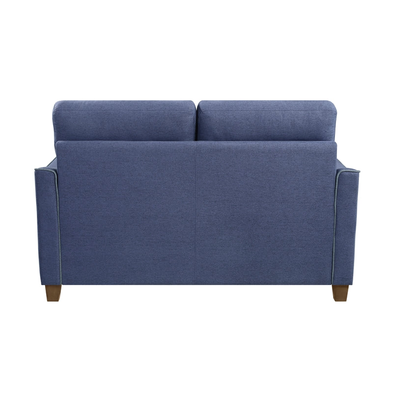 Blue Fabric Upholstered Love Seat S939266