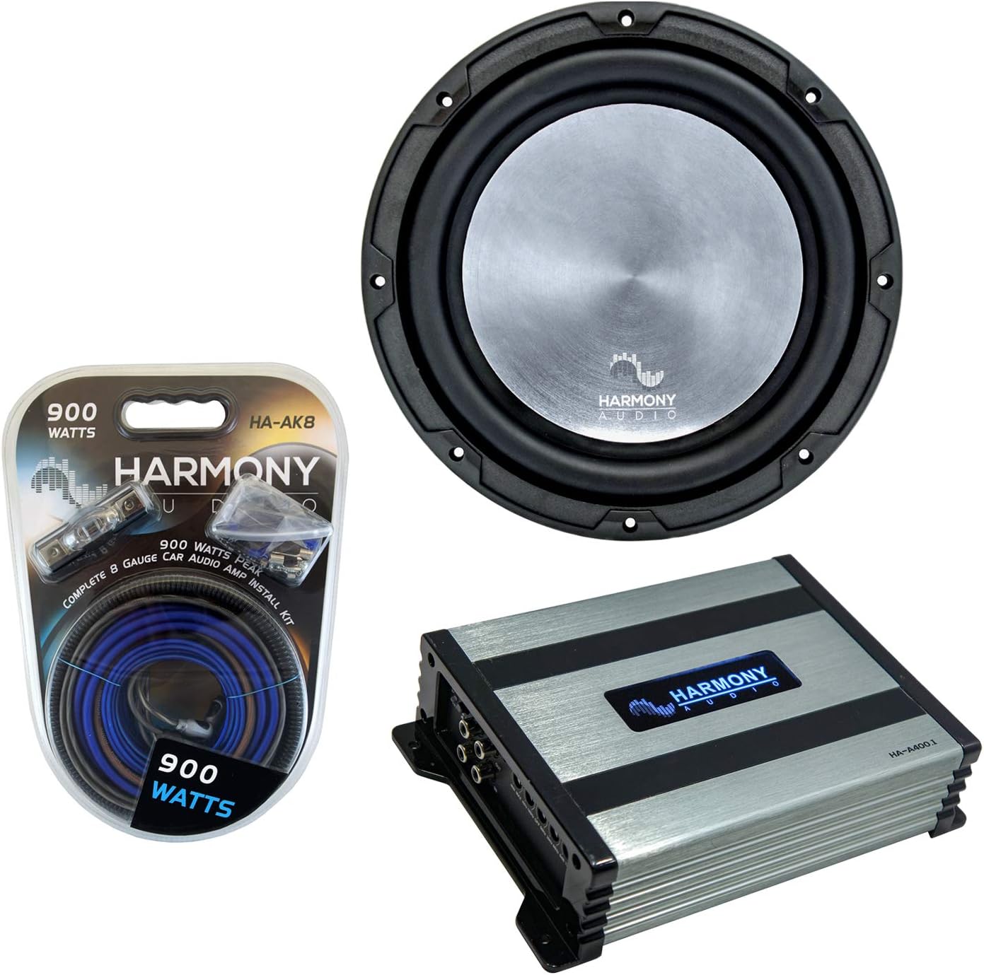 1000W Car Subwoofer Bundle with Amplifier & Amp Kit P974
