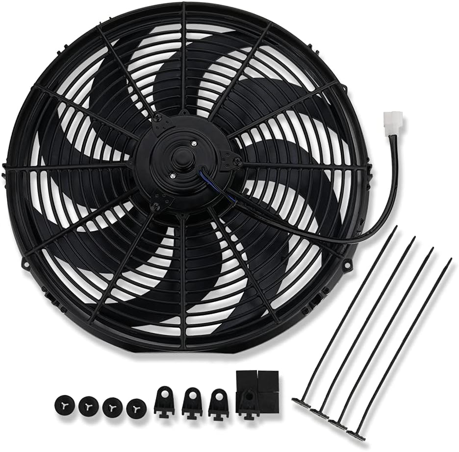 16" Heavy Duty Radiator Electric Fan 3000 CFM Reversible Pack of 2 Z2974