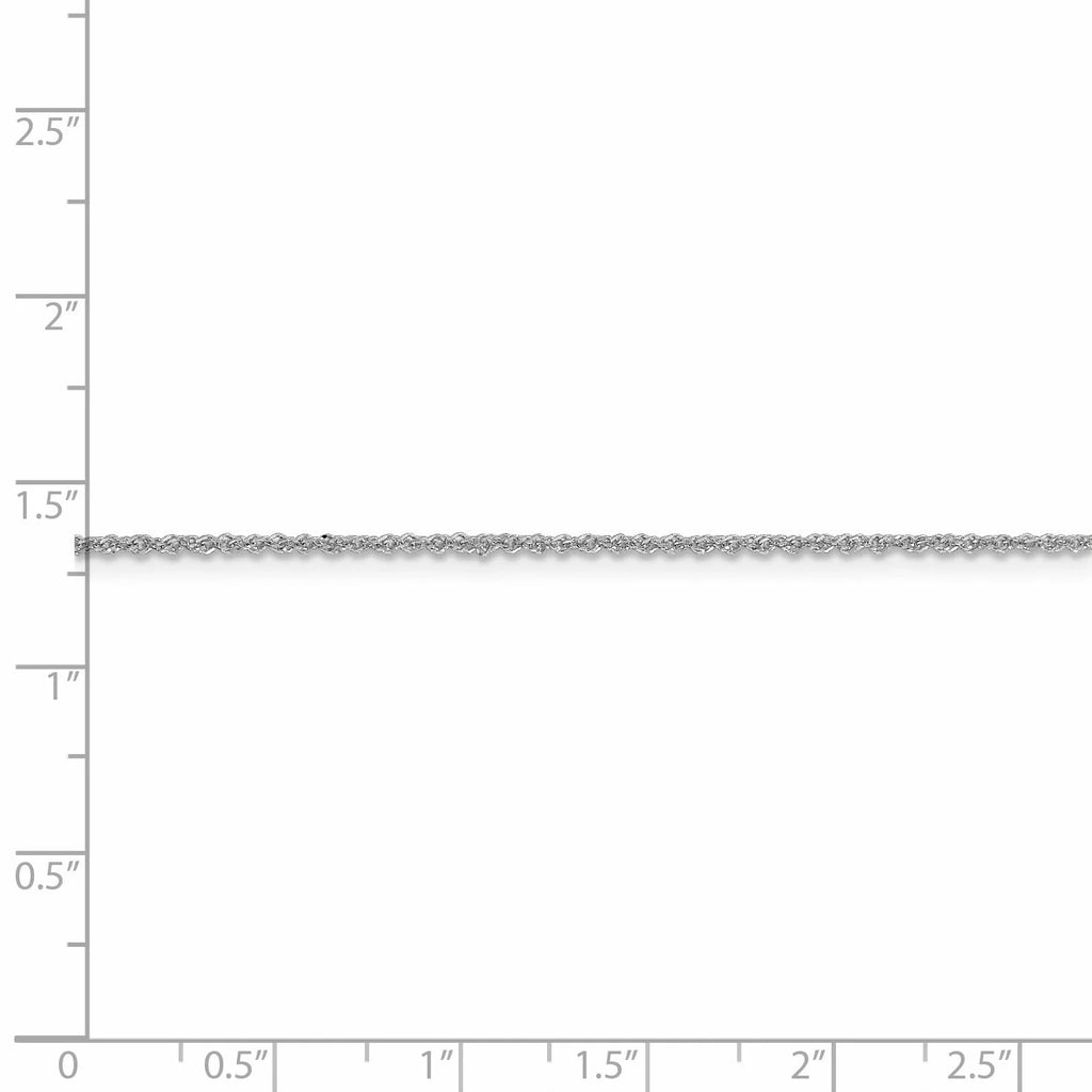 14K White Gold 1.3mm Sparkle Chain P8658