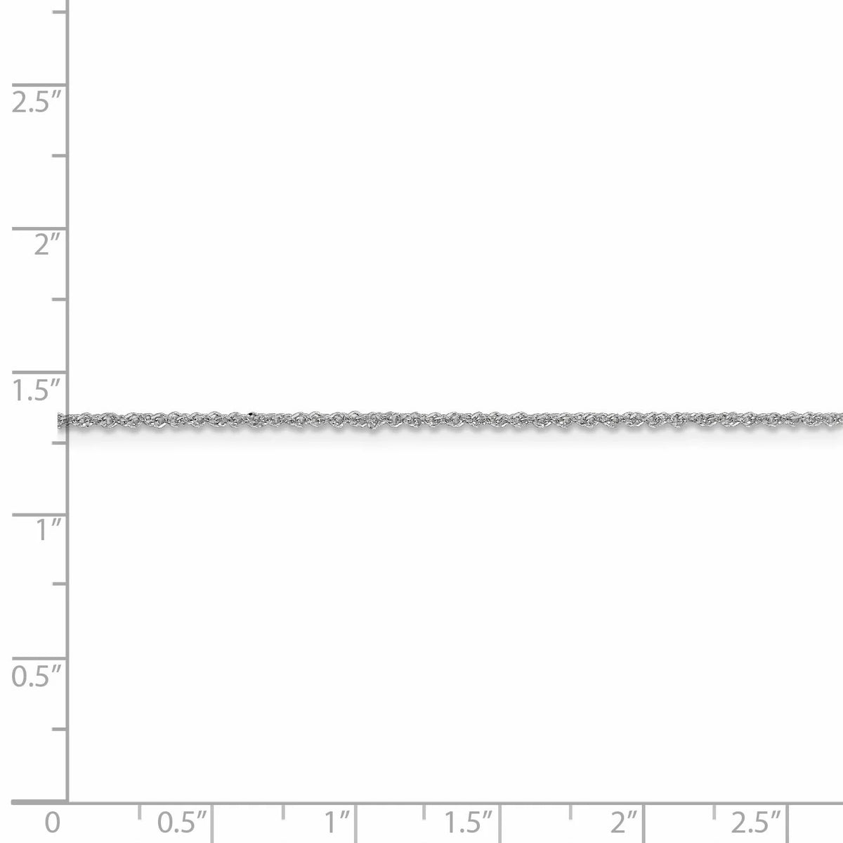 14K White Gold 1.3mm Sparkle Chain P8658