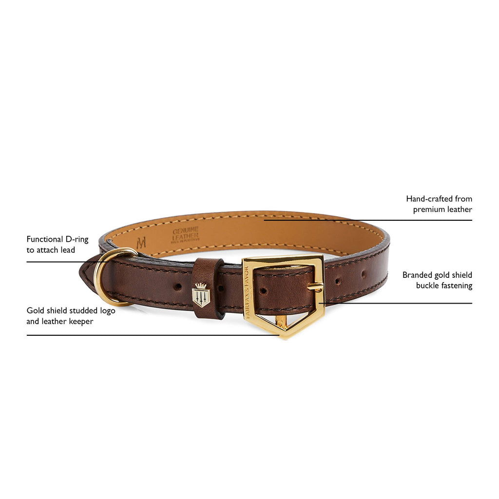 Mahogany Leather Dog Collar O5541