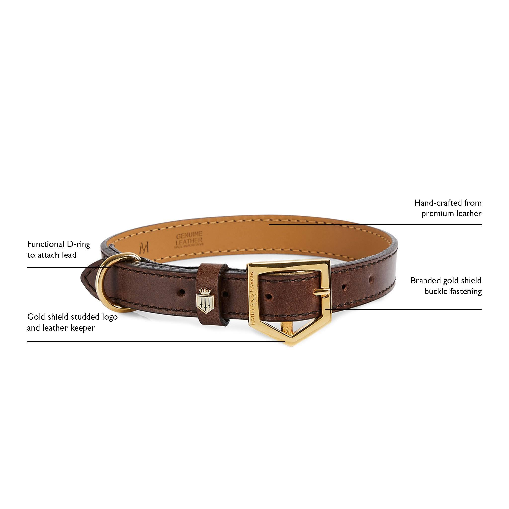 Mahogany Leather Dog Collar O5541
