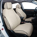 Custom Fit Full Set Car Seat Covers Leatherette Beige J822149