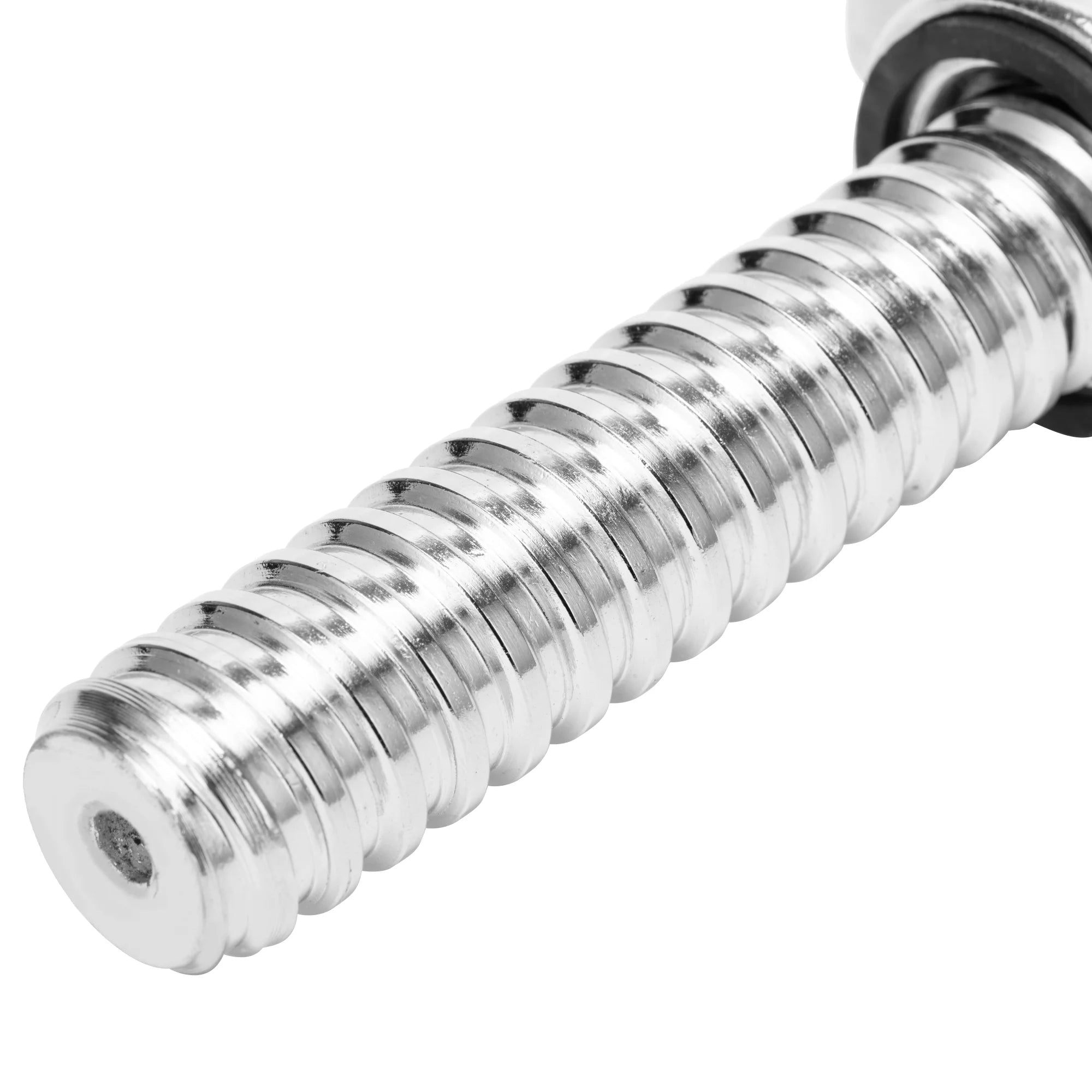 20" Solid Stainless Steel Chrome Threaded Dumbbell Bars with Spinlock Collars C6079