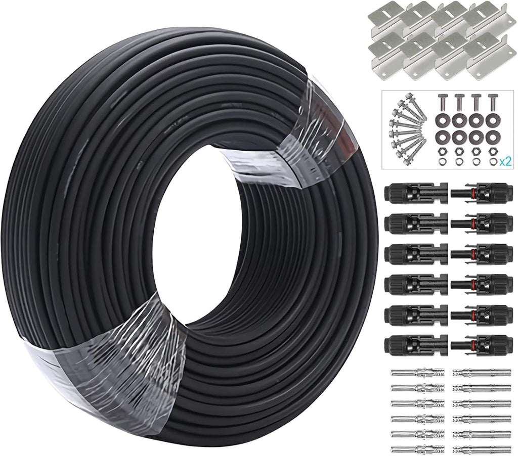10 AWG 40 Feet Solar Extension Cable with Female and Male Connector X37622