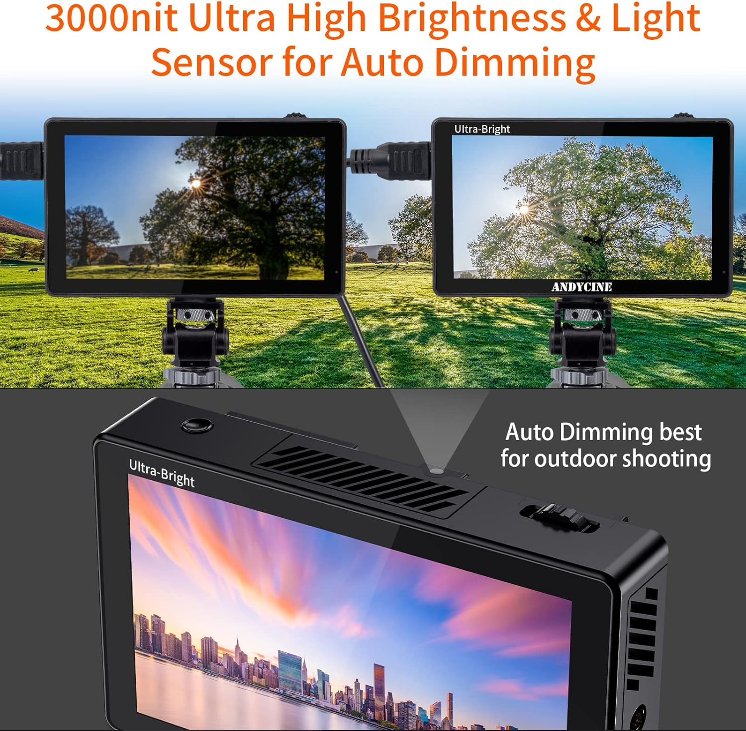5.5 Inch Touchscreen Camera Field Monitor with Battery and Charger T282