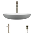 Stone Composite Oval Vessel Sink with Faucet U140988