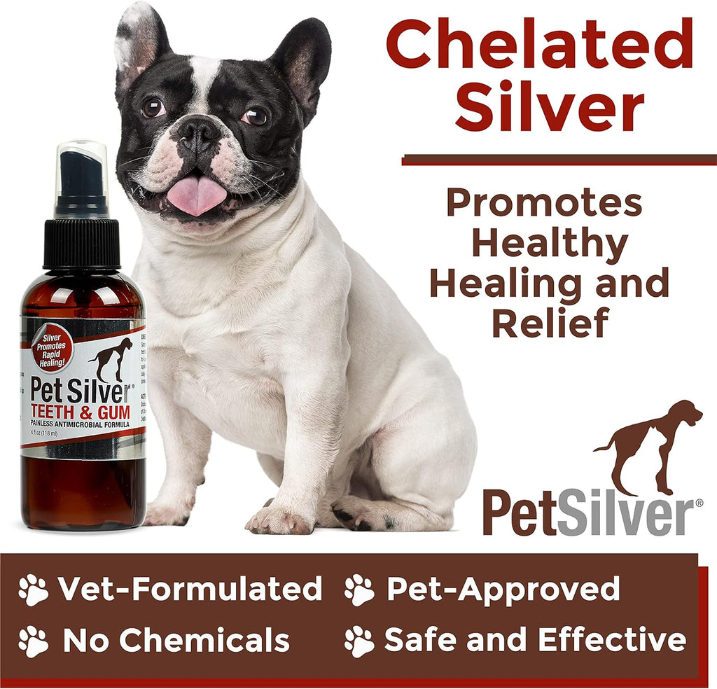 Teeth & Gum Spray for Dogs and Cats with Chelated Silver, 2 Pack G415947