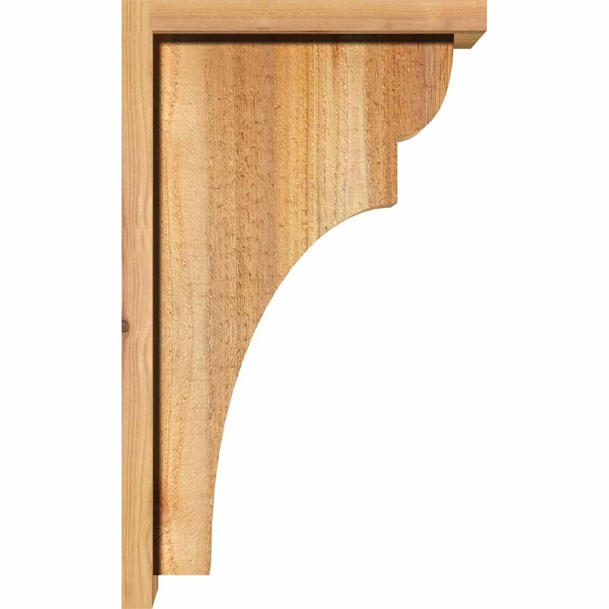 Rough Sawn Corbel with Backplate, Western Red Cedar J257