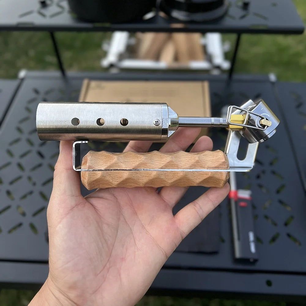 Adjustable Valve Outdoor Picnic Torch with Wood Handle G9657