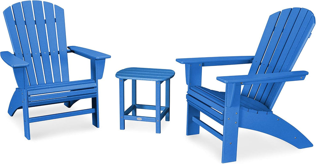 3-Piece Curveback Adirondack Chair Set with Side Table D25601