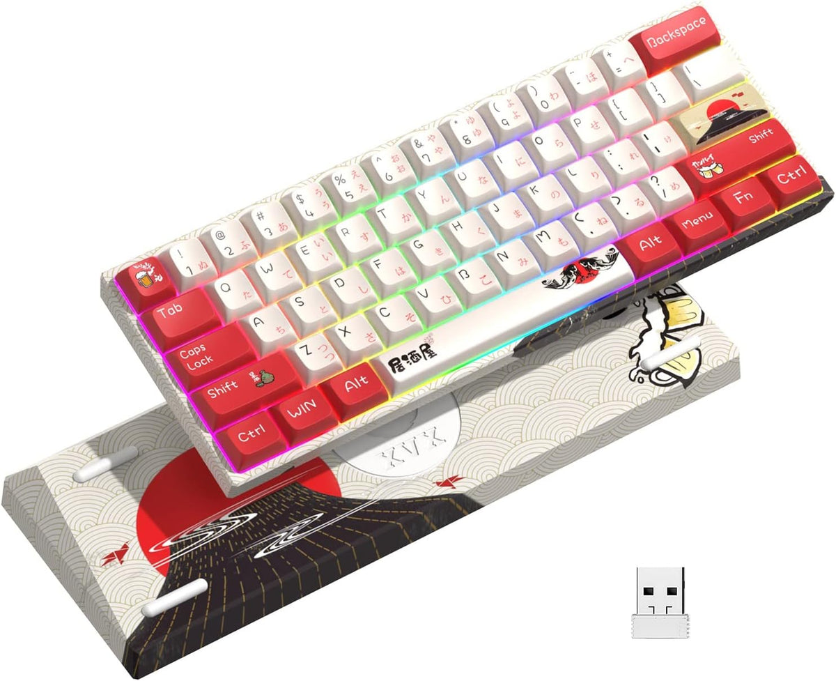 60% Wireless Mechanical Keyboard with RGB Backlit H918