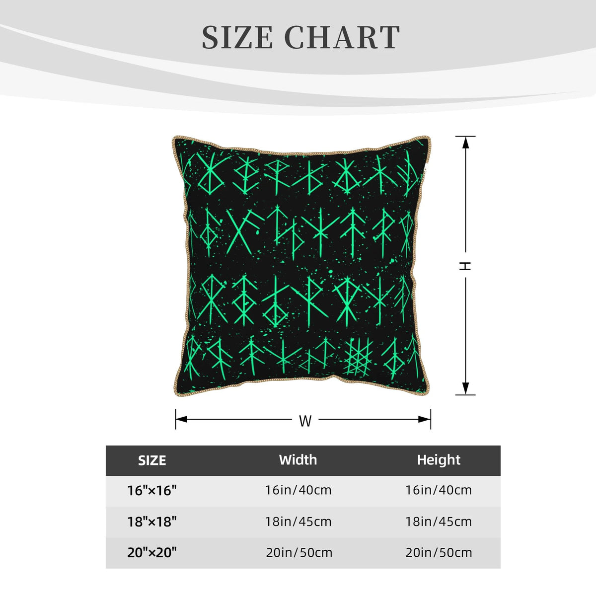Green 16"x16" Throw Pillows H7273