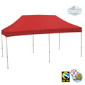 10 x 20 ft. White Frame Instant Pop Up Tent with Red Cover W969