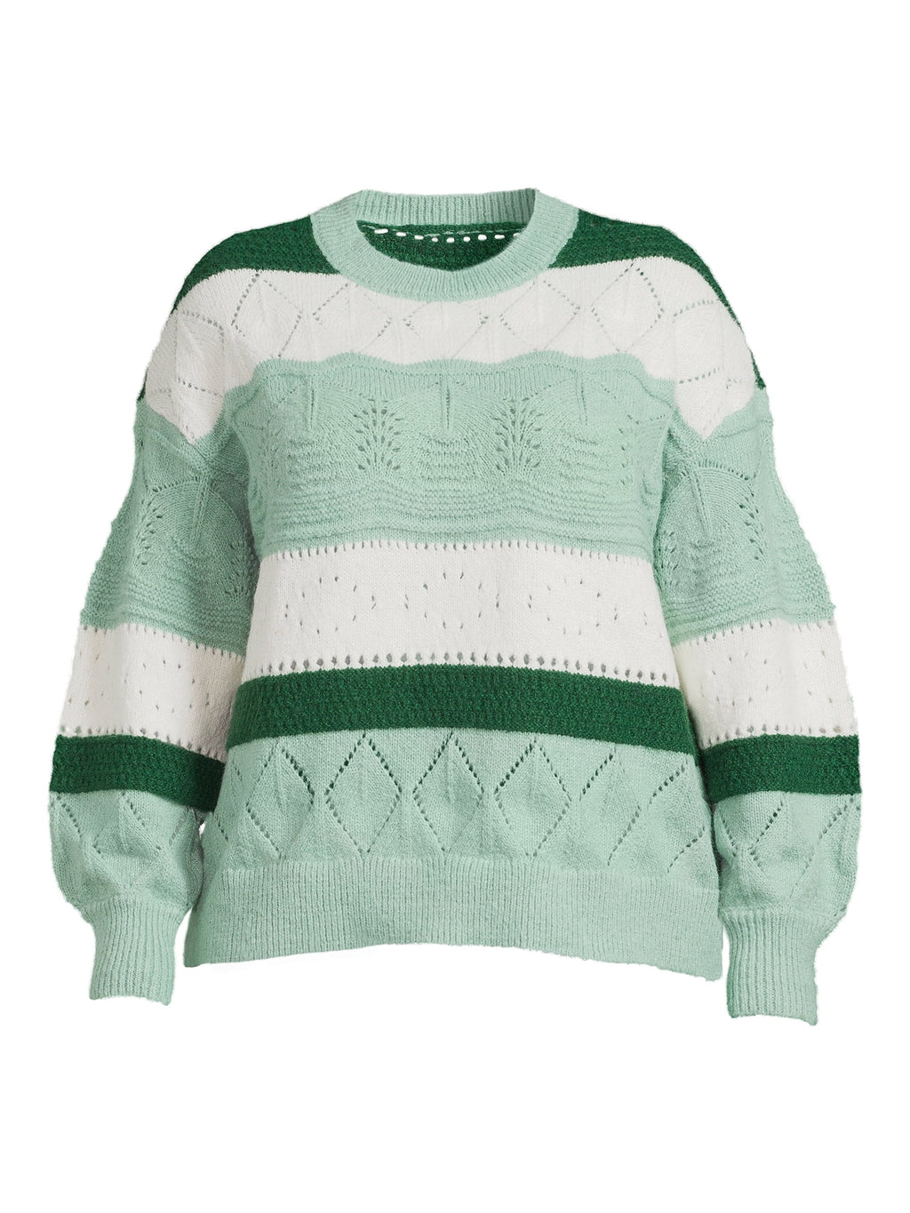 Lightweight Pointelle Pullover Sweater L1289