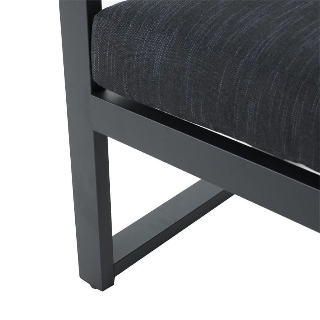 6 Piece Outdoor Aluminum Sectional Sofa Set in Dark Gray I2739