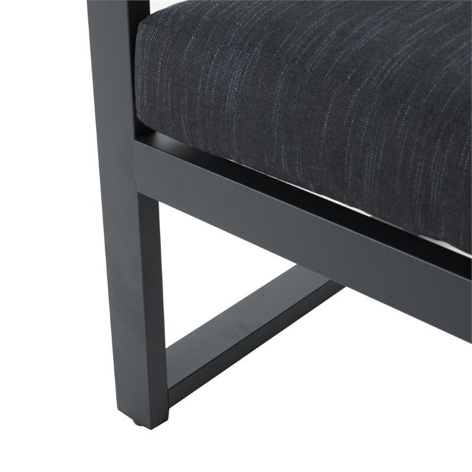 6 Piece Outdoor Aluminum Sectional Sofa Set in Dark Gray I2739