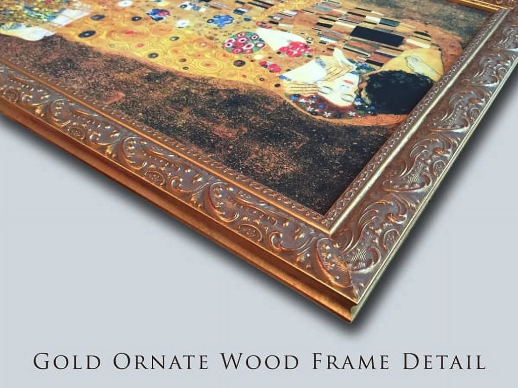 Gold Ornate Wood Framed Canvas Art X1139
