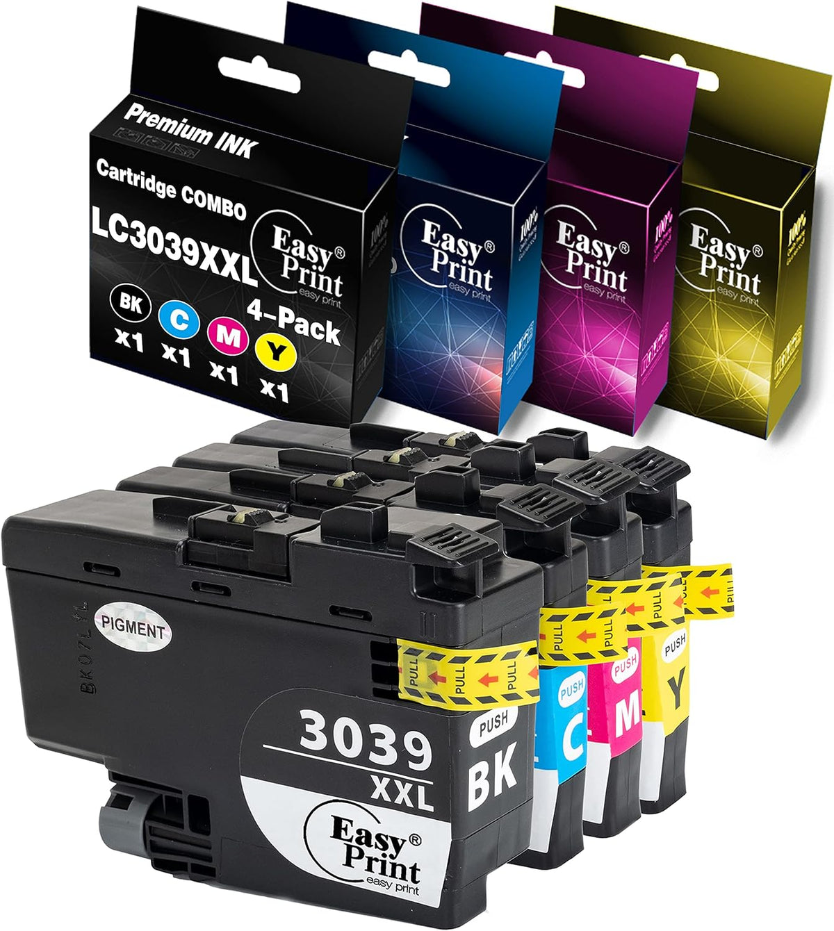 Compatible LC-3039xxl Ink Cartridge, Black, Cyan, Magenta, Yellow, Pack of 2 I375