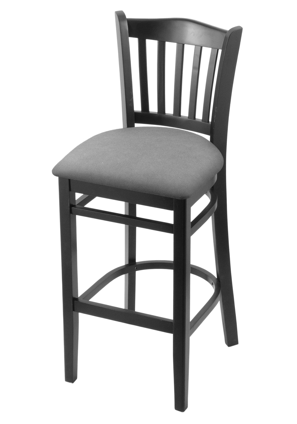 25 inch Counter Stool with Black Finish and Grey Seat X318193