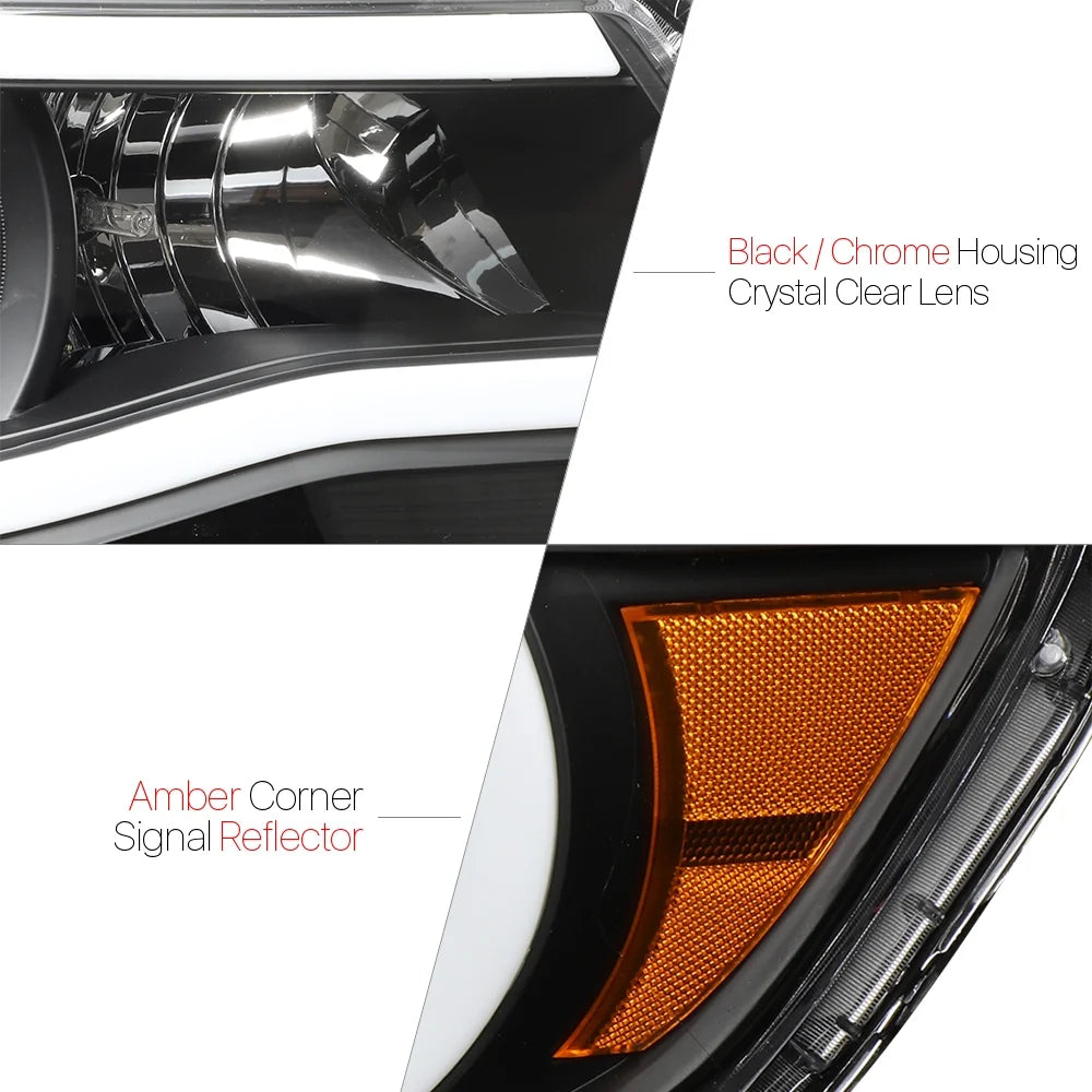 Black Projector Headlight LED Amber Signal for 2015-2020 Chevrolet Colorado G1240
