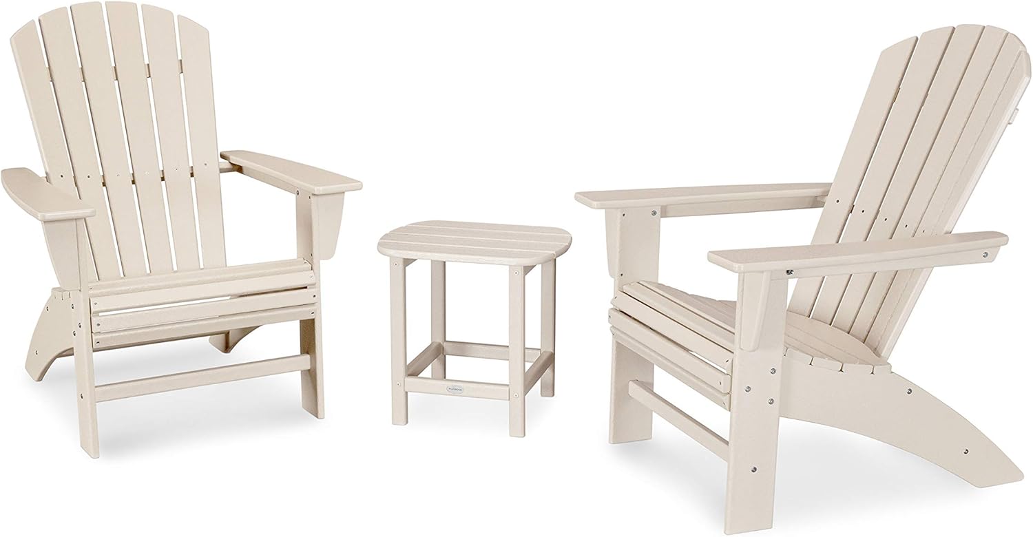 3-Piece Curveback Adirondack Chair Set with Side Table D25601