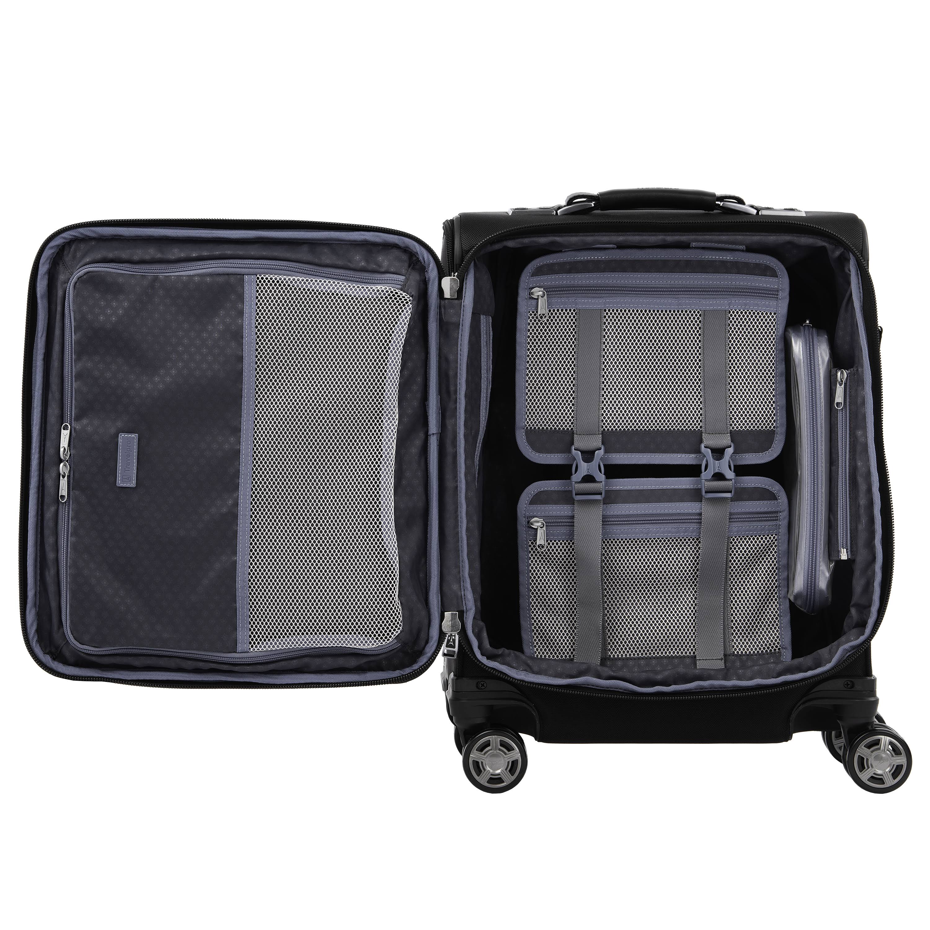 Shadow Black Expandable Carry On Spinner Q16969