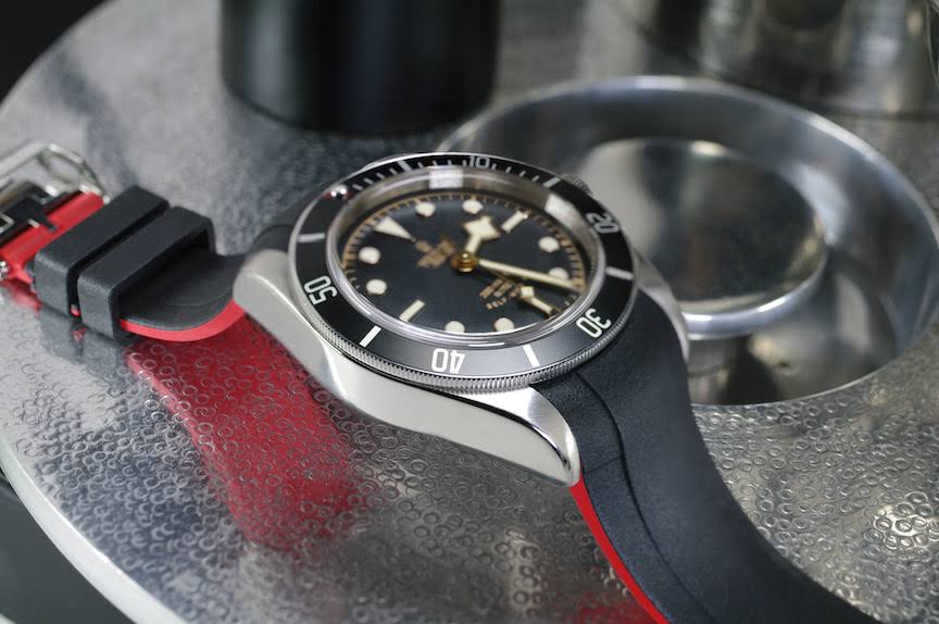 Black Rubber Strap for Heritage Black Bay 41mm V542851