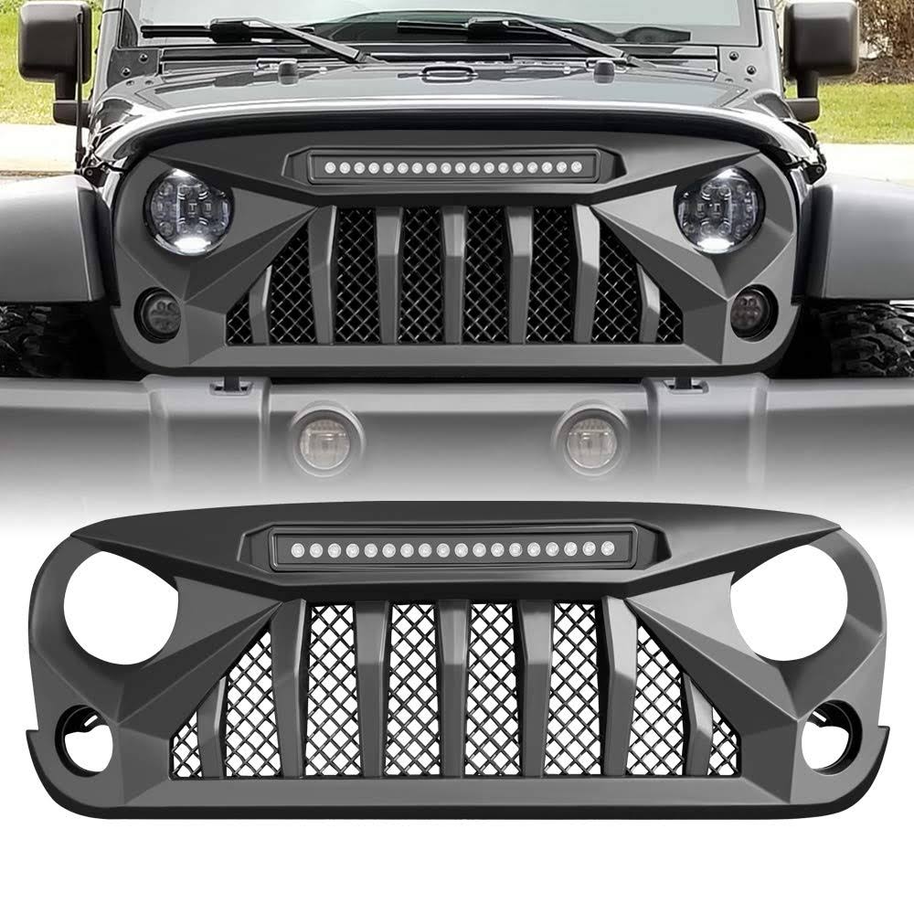 Matte Black Front Grill for Jeep Wrangler JK H1325