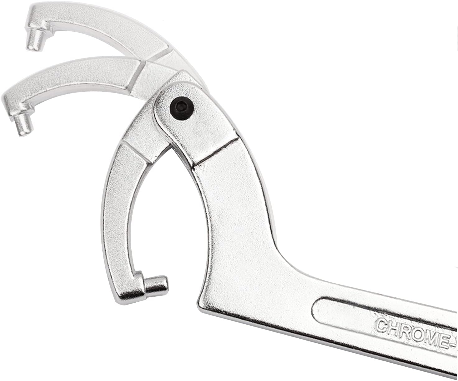 Adjustable C Spanner Hook Wrench Silver 2"-4 3/4" (51-121mm) Pack of 2 D359711